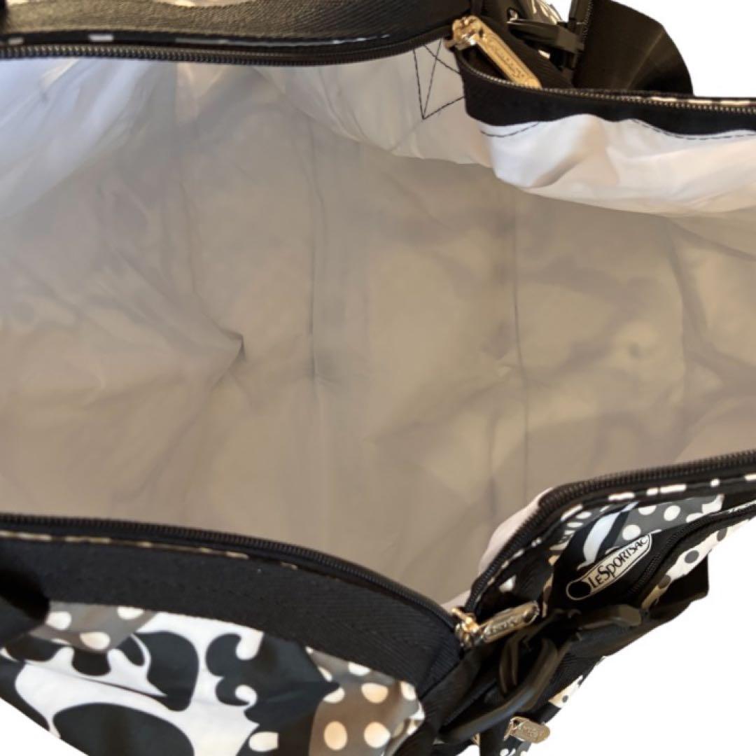 新品✨LeSportsac ラージウィークエンダー ブラック 花柄 2way旅行