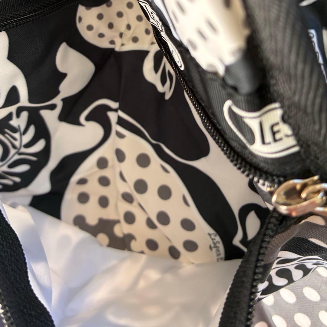 新品✨LeSportsac ラージウィークエンダー ブラック 花柄 2way旅行