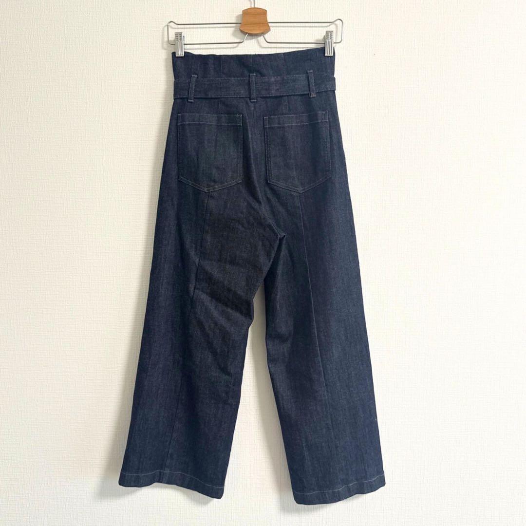 BLUE LABEL CRESTBRIDGE ムラ糸ストレッチデニムワイドパンツ