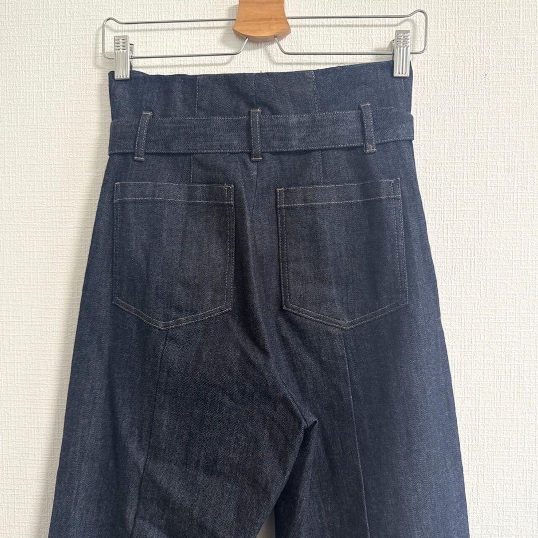 BLUE LABEL CRESTBRIDGE ムラ糸ストレッチデニムワイドパンツ