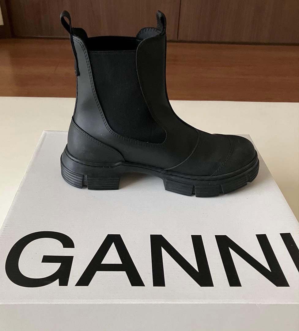 【美品】GANNI ブラック サイドゴアブーツ　size37