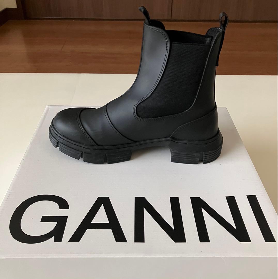 【美品】GANNI ブラック サイドゴアブーツ　size37