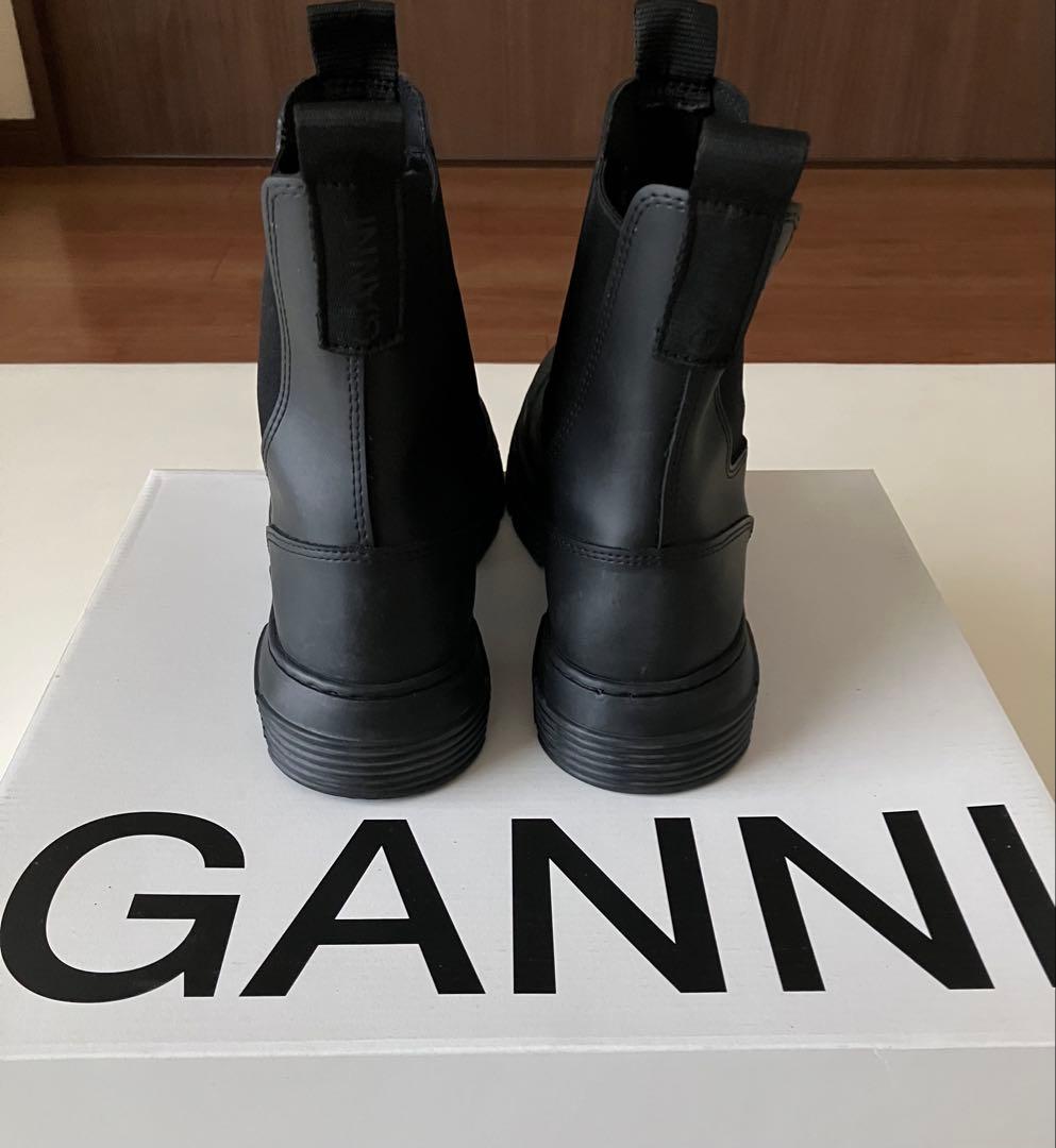 【美品】GANNI ブラック サイドゴアブーツ　size37