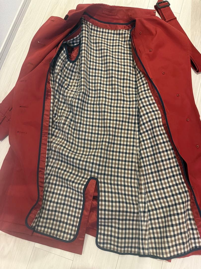 ♡新品未使用♡AQUASCUTUM レッド トレンチコート　アクアスキュータム