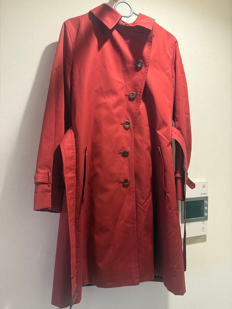 ♡新品未使用♡AQUASCUTUM レッド トレンチコート　アクアスキュータム