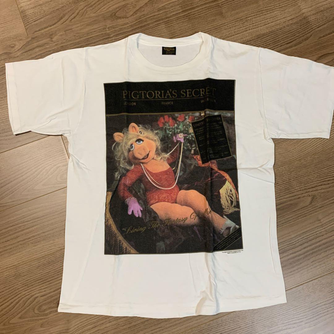 90's ミス・ピギー \"PIGTORIA'S SECRET\" パロディTシャツ