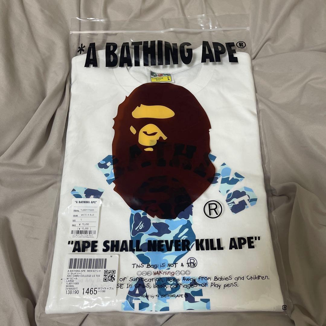 アベイシングエイプ ABC CAMO COLLEGE LS TEE tシャツ