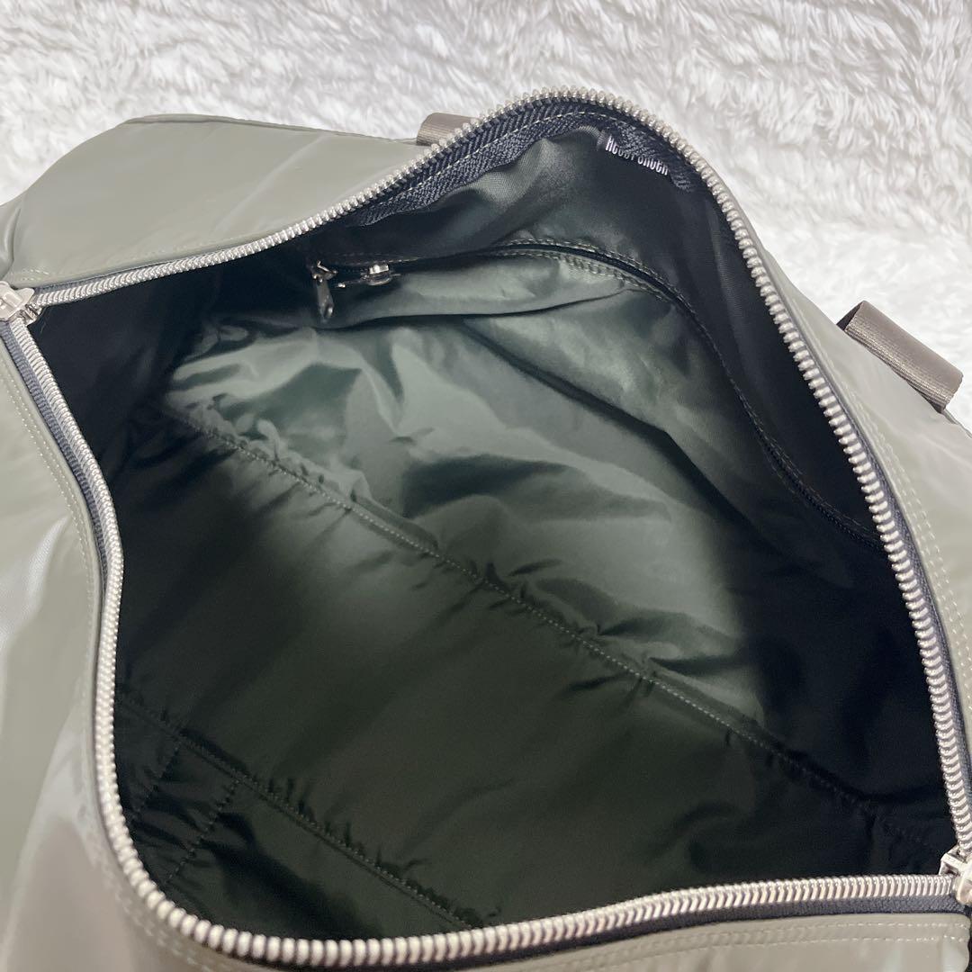 希少　HEAD PORTER レザー　ボストンバッグ　カーキ　ショルダー　大容量
