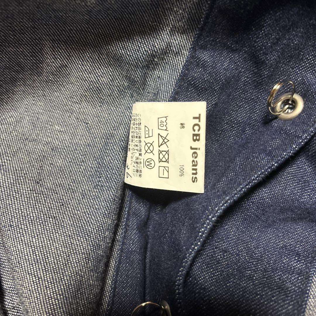 TCB jeans インディゴ デニム カバーオール