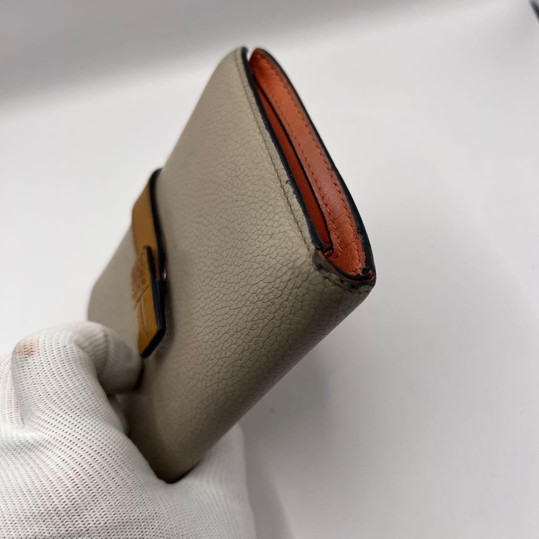 ✨美品✨ロエベ 二つ折り財布　パーティカルウォレット　アナグラム　スナップボタン