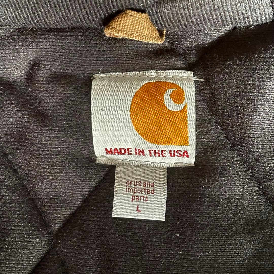 Lサイズ USA製 Carhartt ダック アクティブジャケット ブラウン