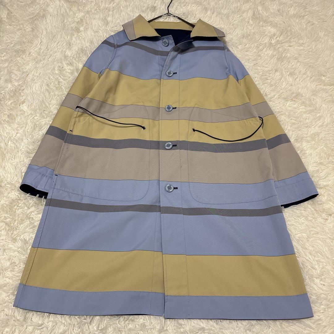 【美品】DoCLASSE 二重織リバーシブル ステンカラーコート 2way L