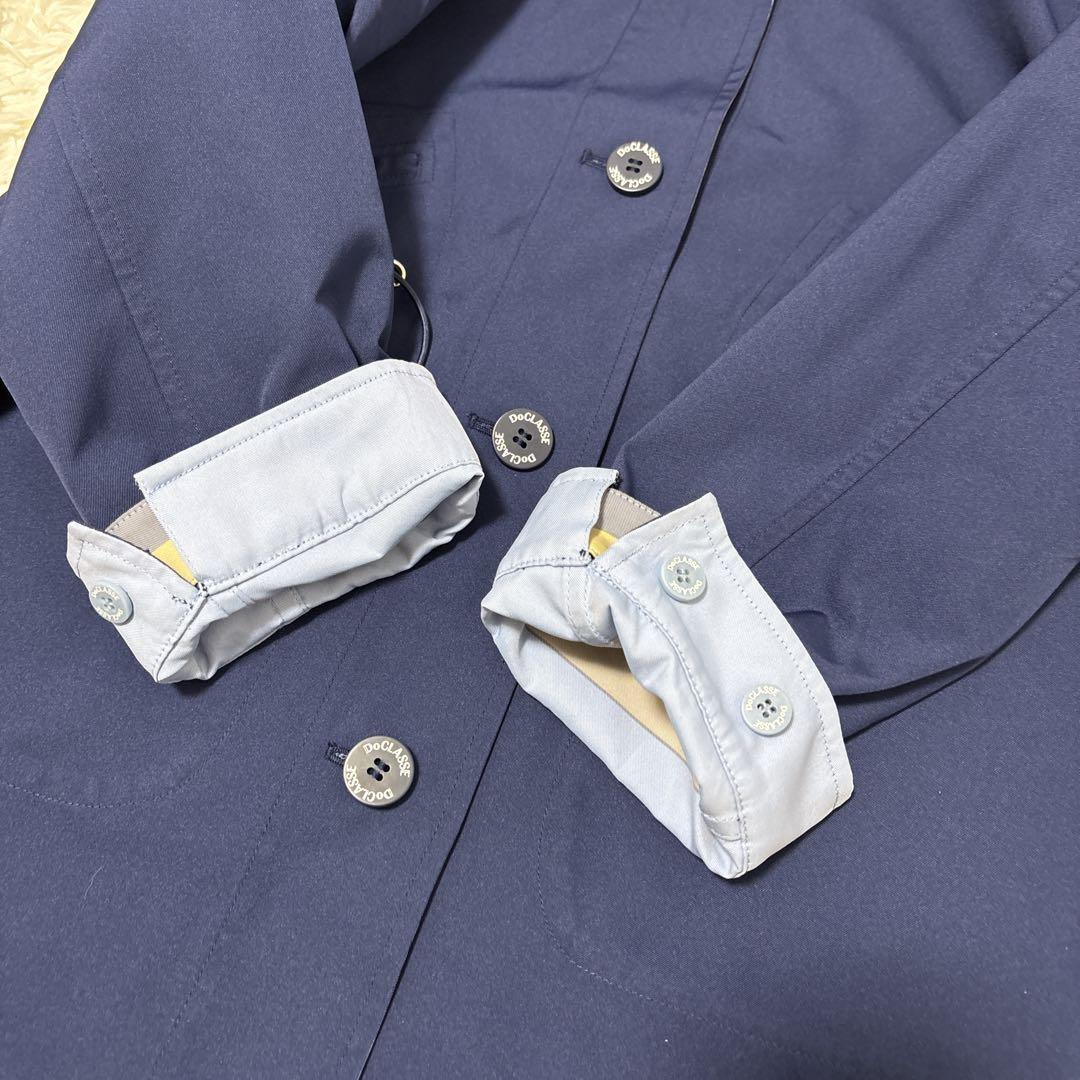 【美品】DoCLASSE 二重織リバーシブル ステンカラーコート 2way L
