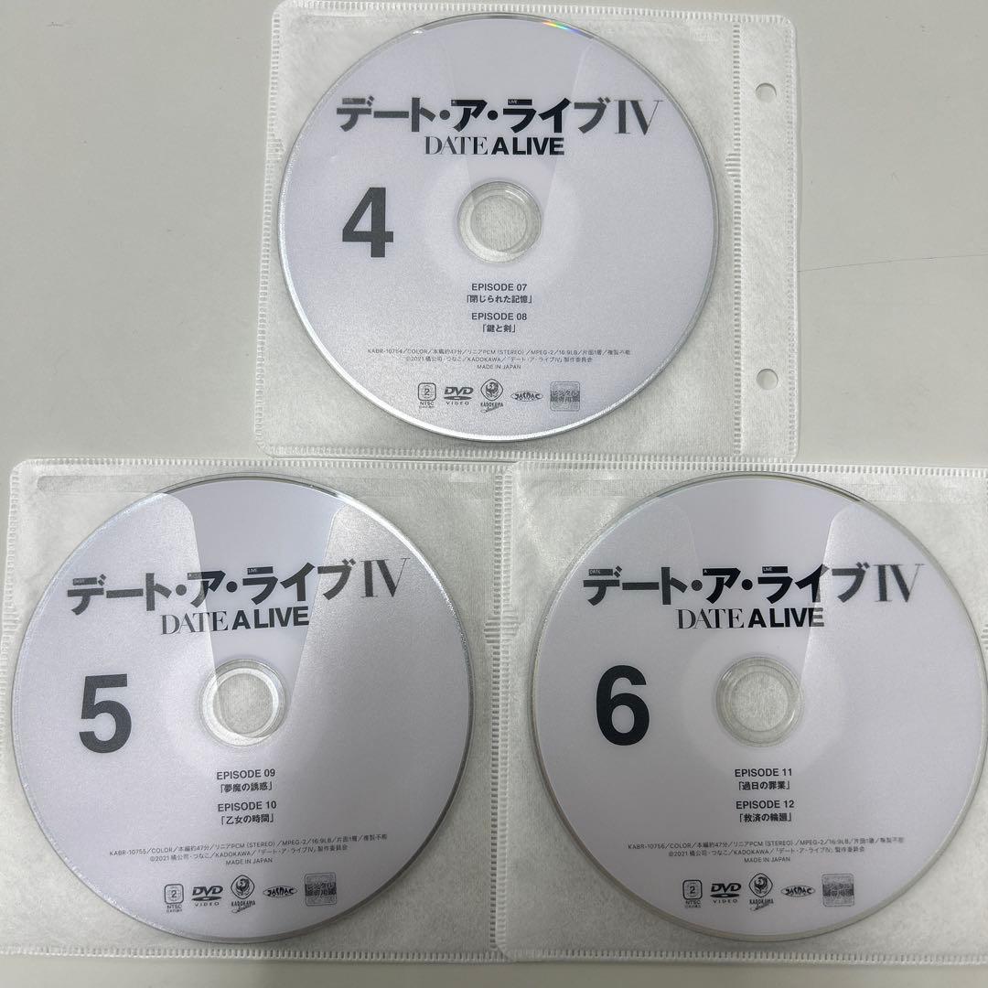 デートアライブ4 DVD ４期　全6巻　全巻セット　レンタル落ち