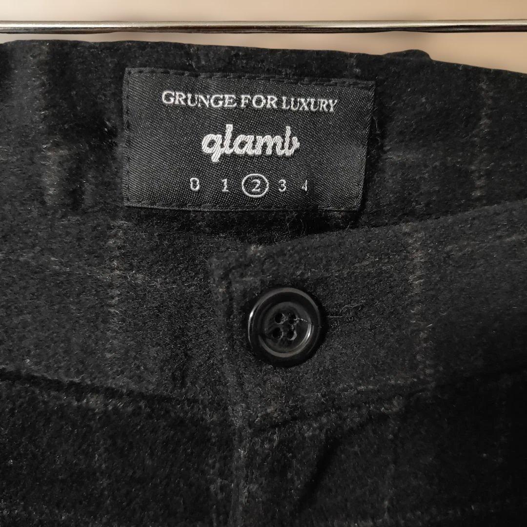 極美品glamb、グラムWOOL混サスペンダー付きサルエルパンツ サイズ2(M)