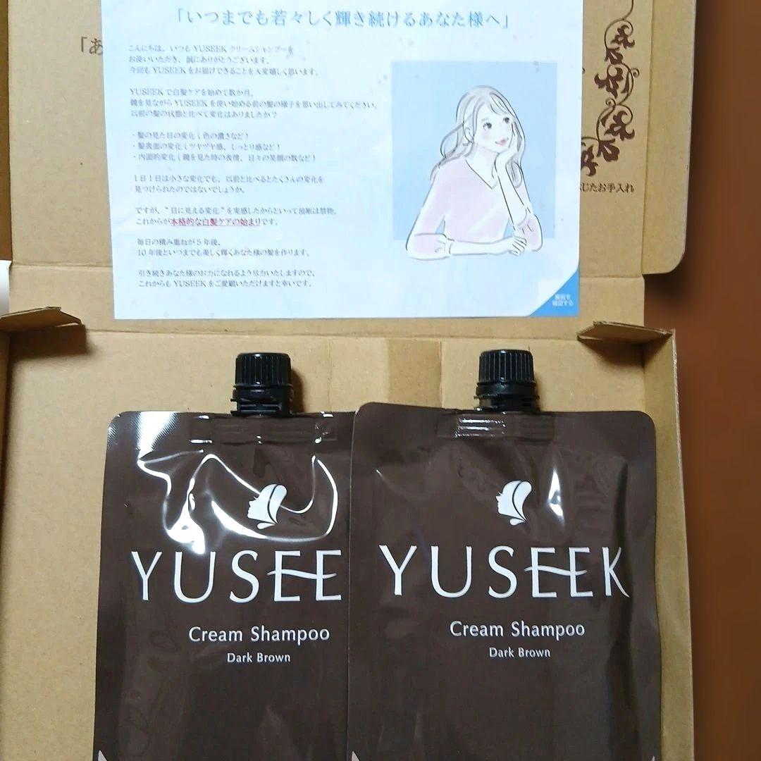 ぴろ  YUSEEK クリームシャンプー 　ダークブラウン　2個セット