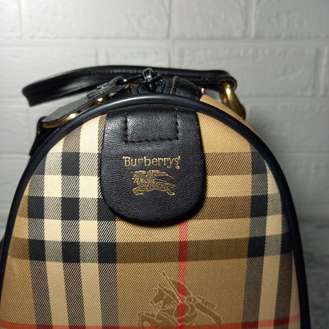 Burberrys　バーバリー　ノバチェック　ボストンバッグ　シャドーホースロゴ