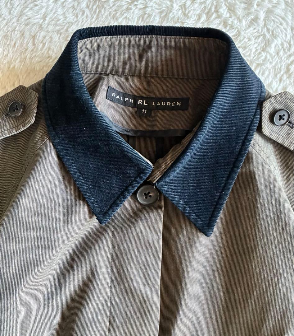 ✨RALPH RL LAUREN✨ 襟袖コーデュロイ✨ステンカラーロングコート