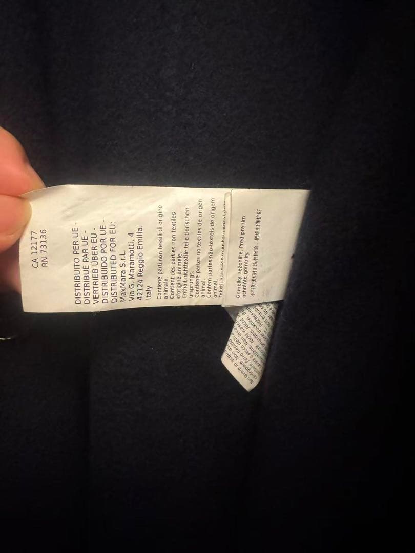 MaxMara マックスマーラ カシミヤ100% ロングコート 黒 38