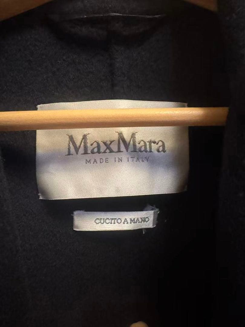 MaxMara マックスマーラ カシミヤ100% ロングコート 黒 38