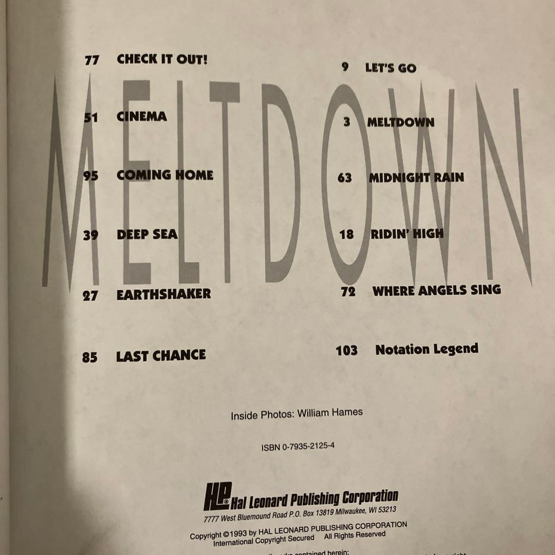 ヴィニームーア MELT DOWN スコア 楽譜