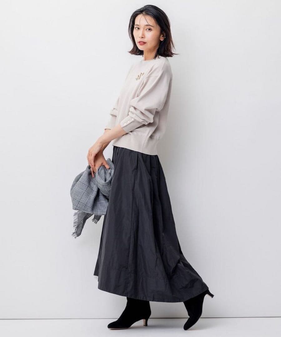 ☆新品タグ付☆ 23区　ウールコットンストレッチ ニット　ベージュ