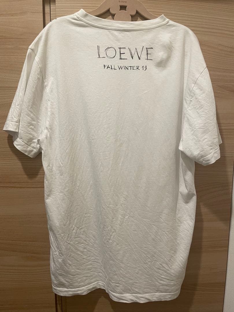美品　LOEWE ロエベ　手書き風tシャツ バックロゴ　Mサイズ　メンズ