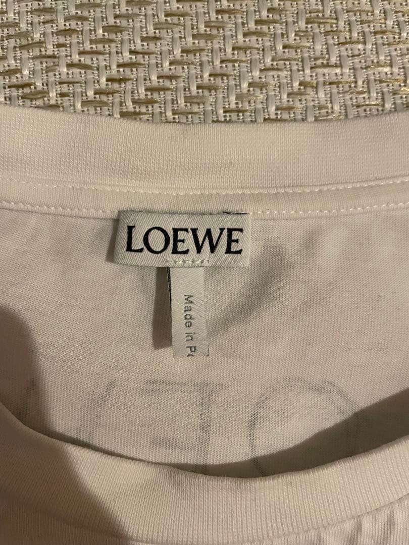 美品　LOEWE ロエベ　手書き風tシャツ バックロゴ　Mサイズ　メンズ