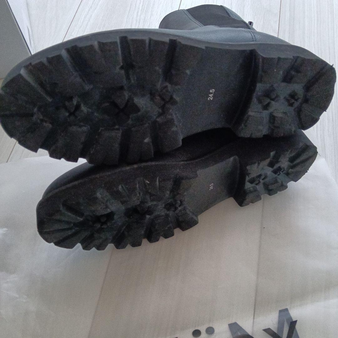 北欧暮らしの道具店 サイドゴアブーツ 黒 24.5cm