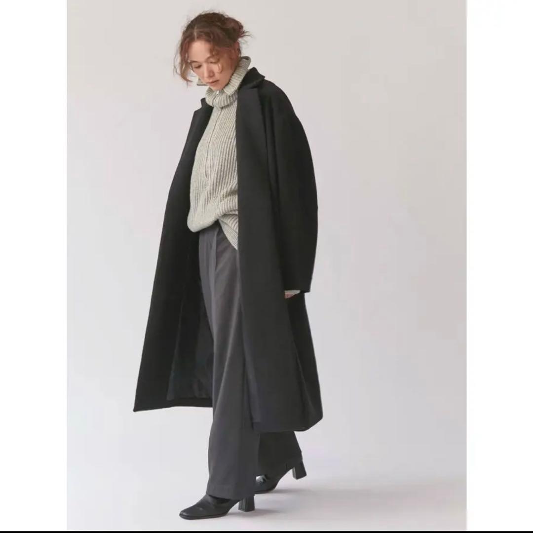 Ungrid【アングリッド】ルーズシルエットチェスターコート　ロングコート　黒