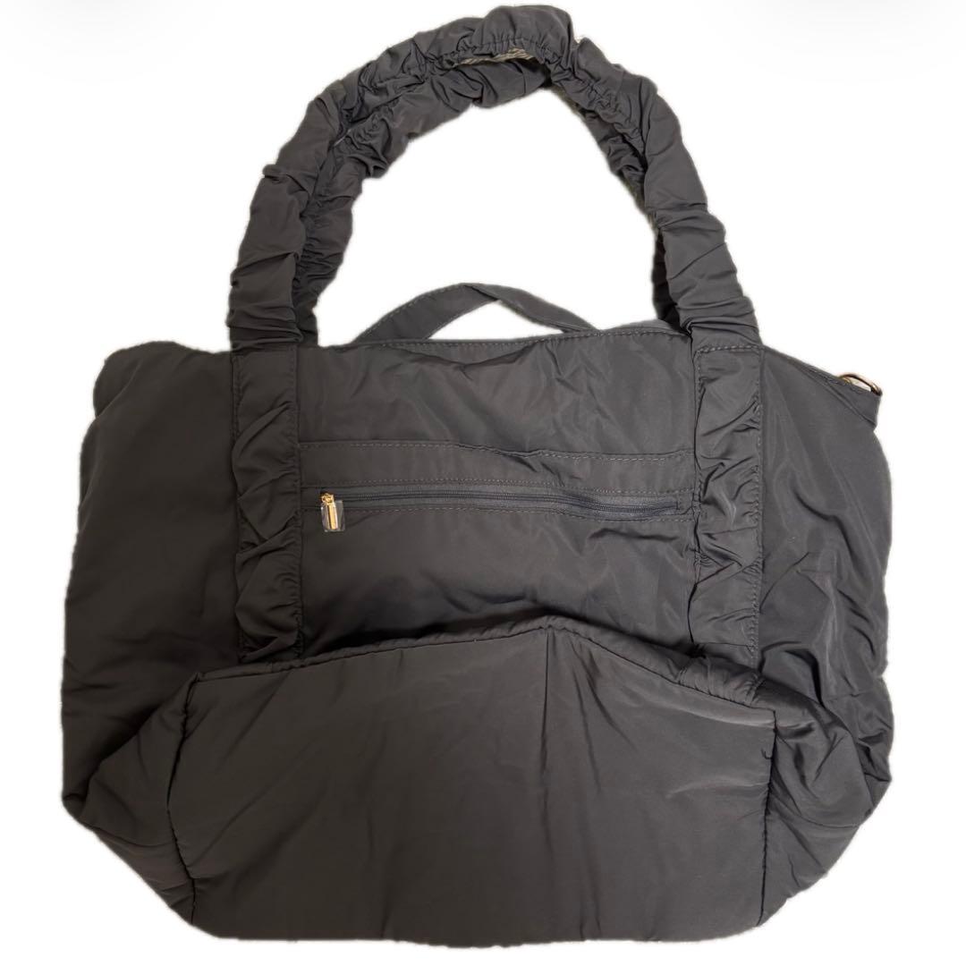 【美品】Francfranc クラシックフラワー トラベルバック ダークグレー