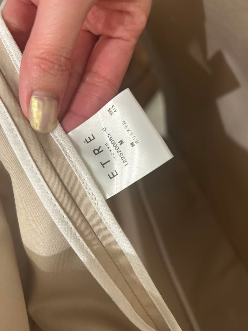 【タグ付試着のみ】ETRE TOKYO シャンブレーツイルトレンチコート