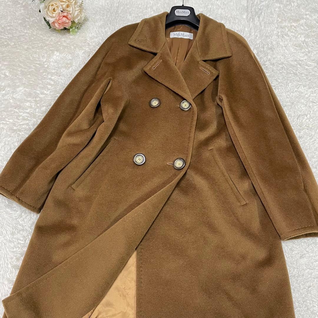 Max Mara✨最高級白タグ カシミヤ混ダブルブレスト アイコンコート 40