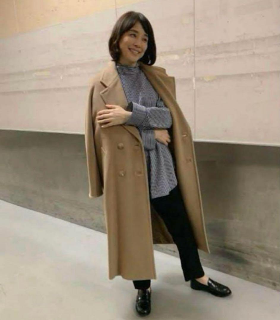 Max Mara✨最高級白タグ カシミヤ混ダブルブレスト アイコンコート 40