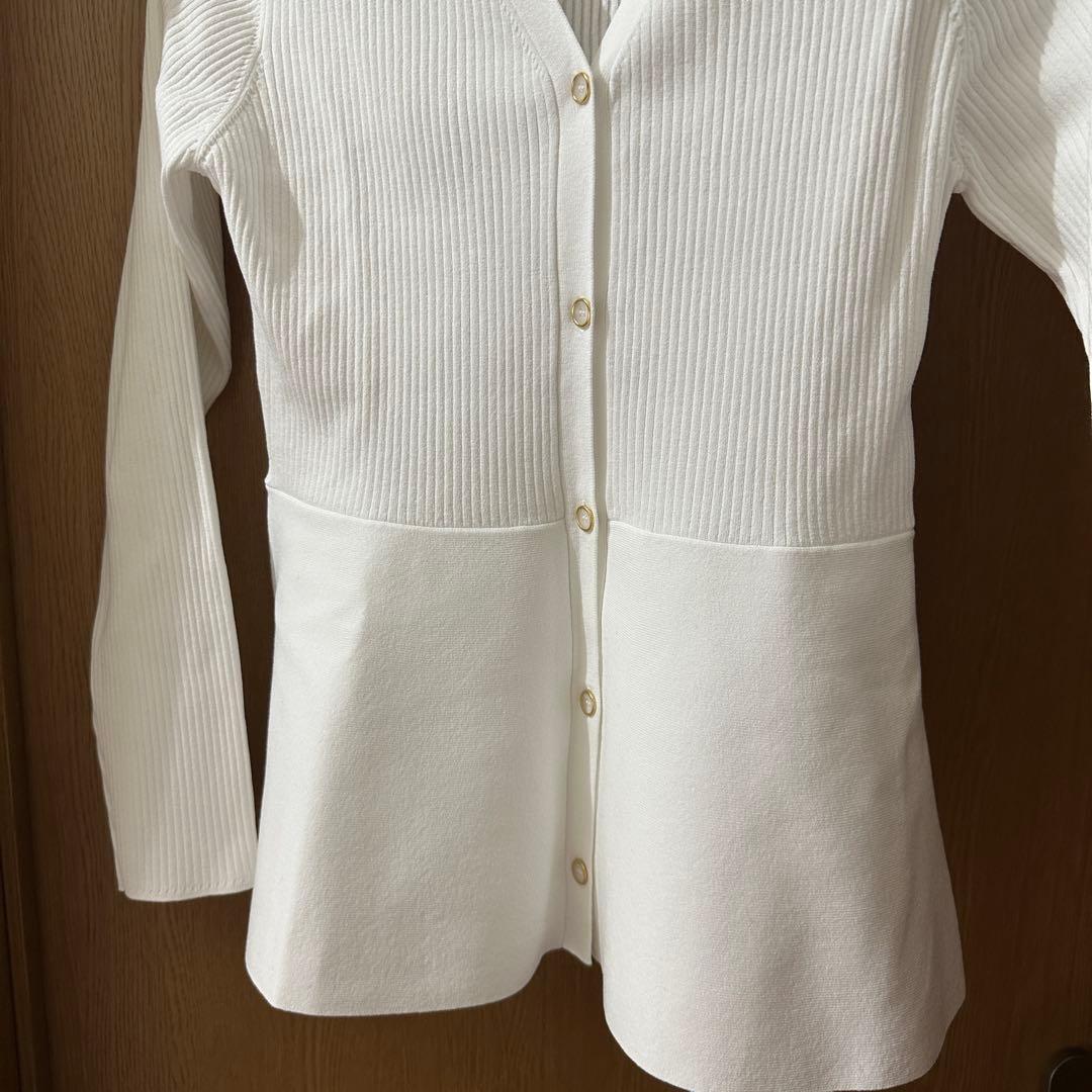 LOUNIE V ネックペプラムニットカーディガン　新品　26SS
