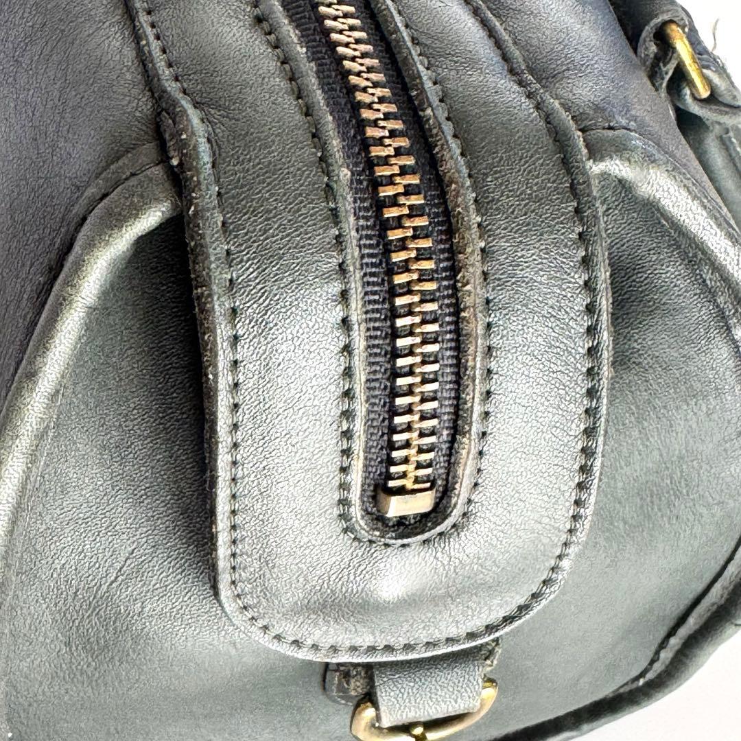 ✨希少色 ✨COACH ボストンバッグ ヴィンテージ グラブタンレザー 濃緑