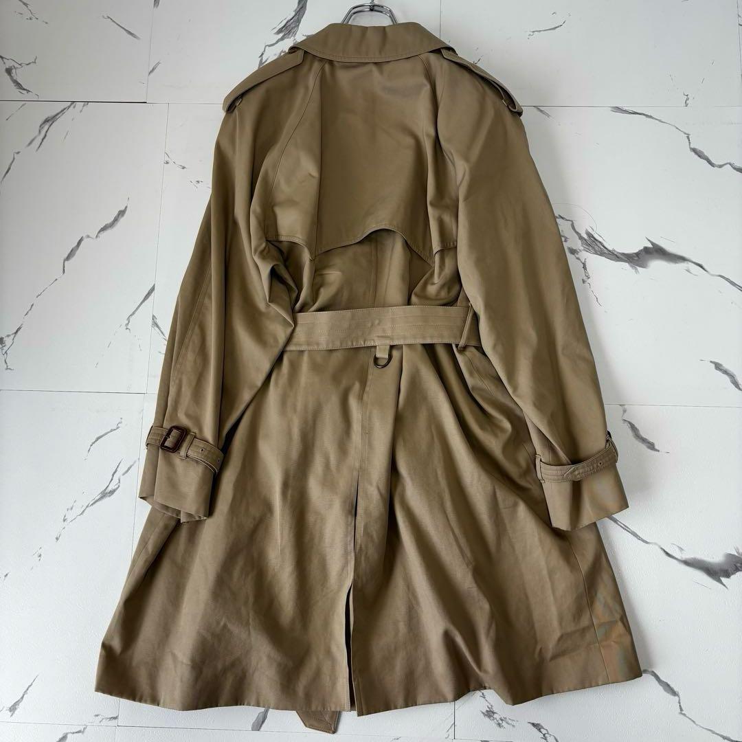 Aquascutum✨トレンチコート　チェック柄　ベルテッド　イングランド製　L