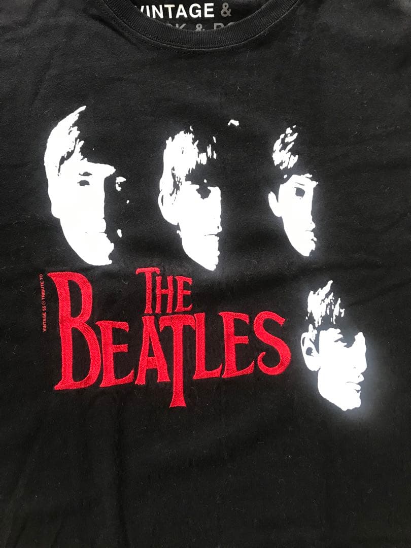 vintage55 Beatles ビートルズ　刺繍Ｔシャツ