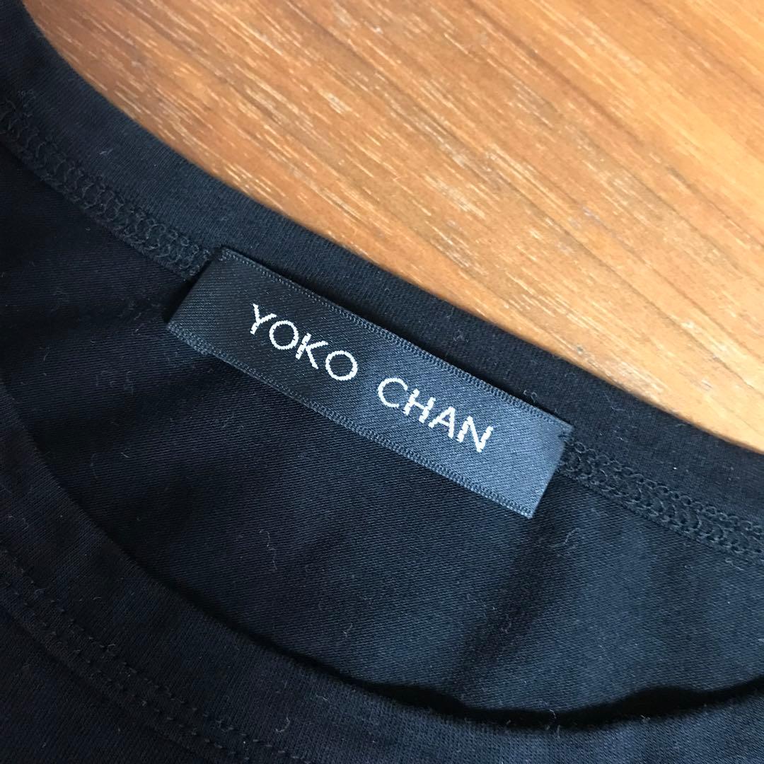 YOKO CHAN 半袖フレアTシャツ 黒