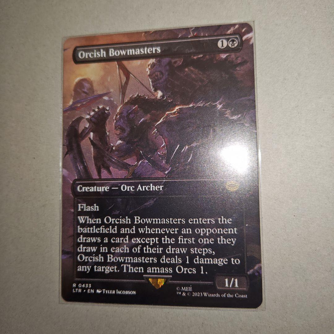 MTG オークの弓使い　ボーダーレス　英語