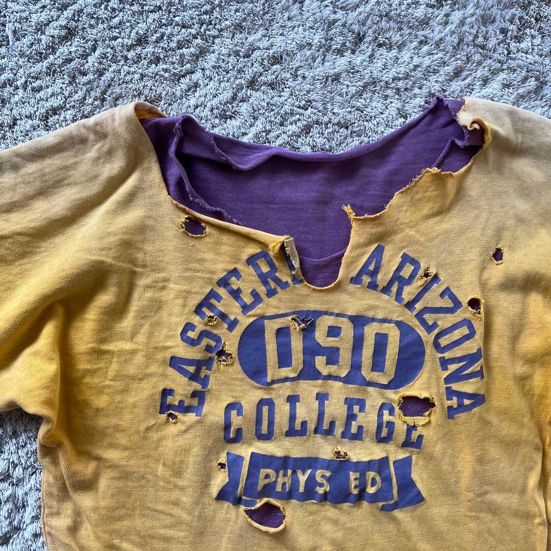 60s〜70s vintage ダブルフェイス Tシャツ　Russell 襤褸