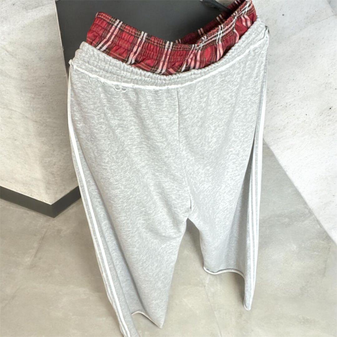 レイヤードフレアスウェットパンツ