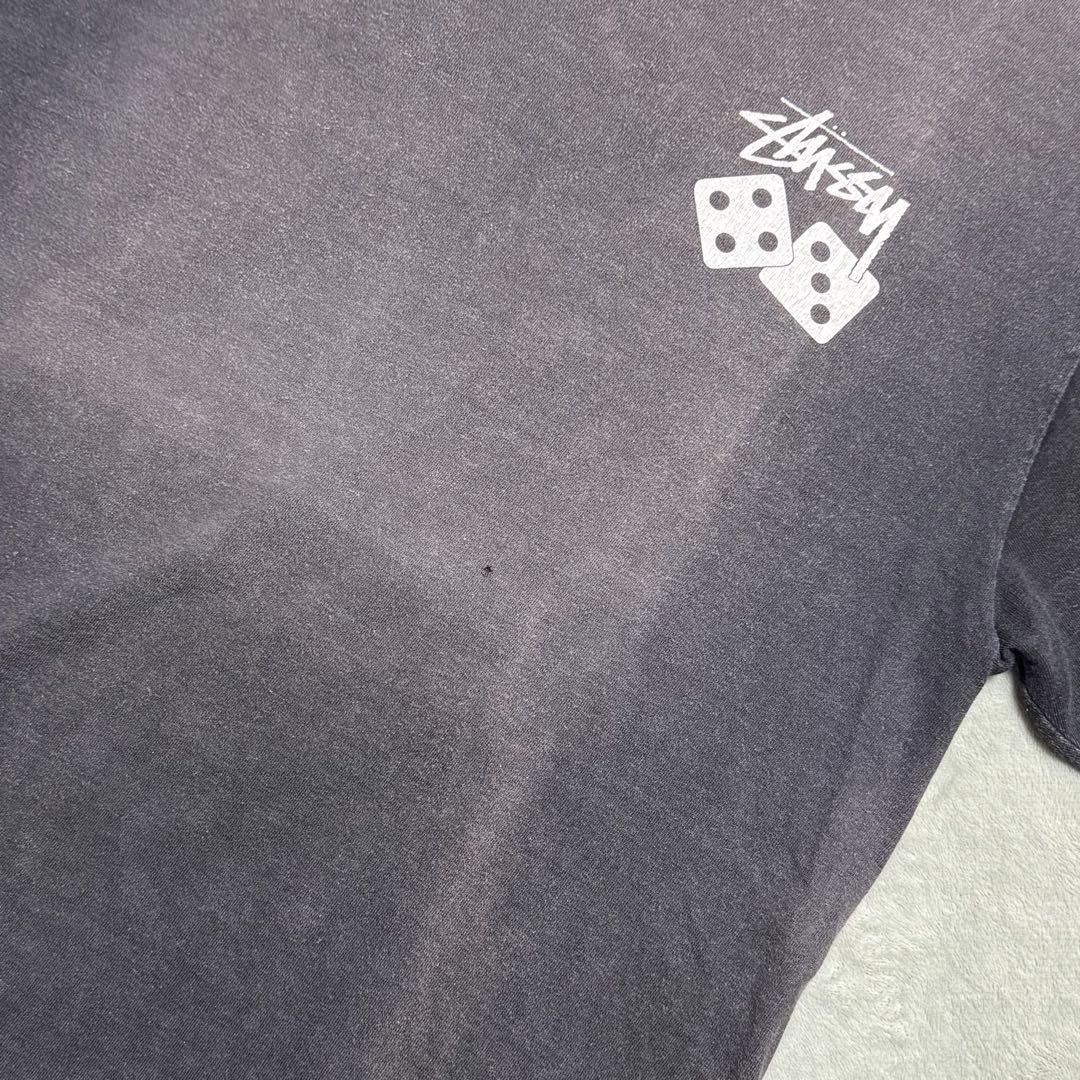 80s OLD stussy Tシャツ DICE ダイス フェードブラック L