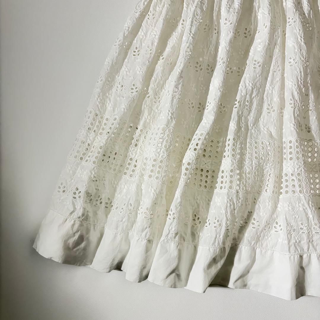 美品　ロンハーマン×ハナ　別注　ボタニカル刺繍　ロングスカート　ティアード
