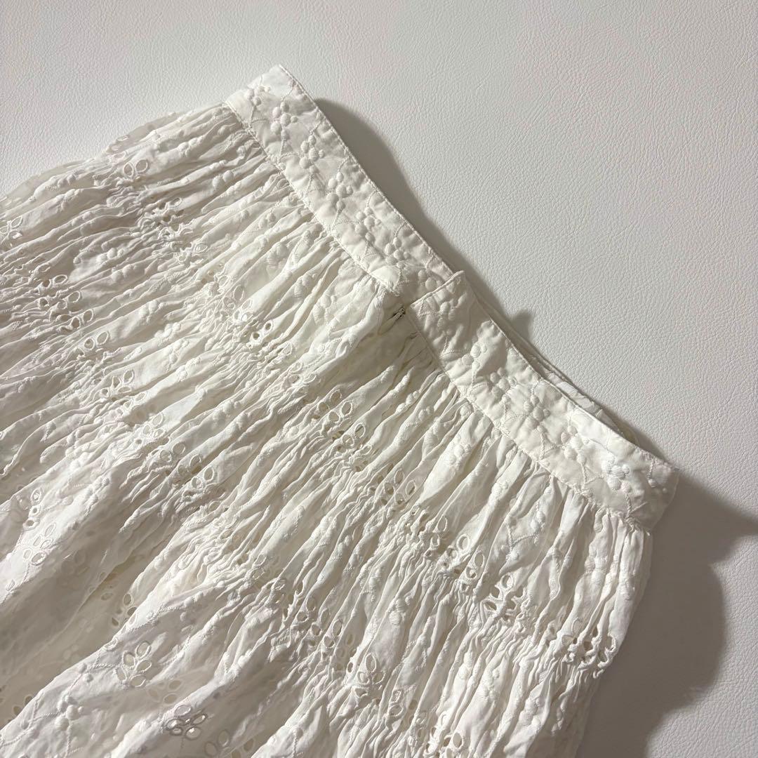 美品　ロンハーマン×ハナ　別注　ボタニカル刺繍　ロングスカート　ティアード