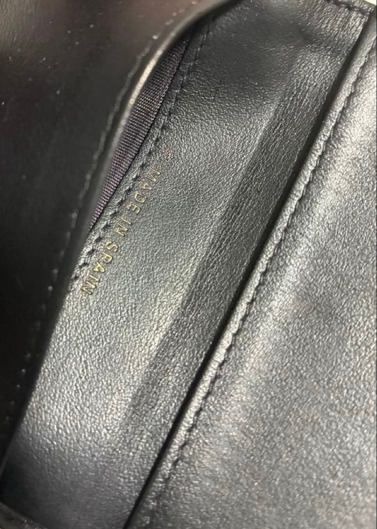 CHANEL ボーイシャネル 三つ折り財布 キャビアスキン ブラック