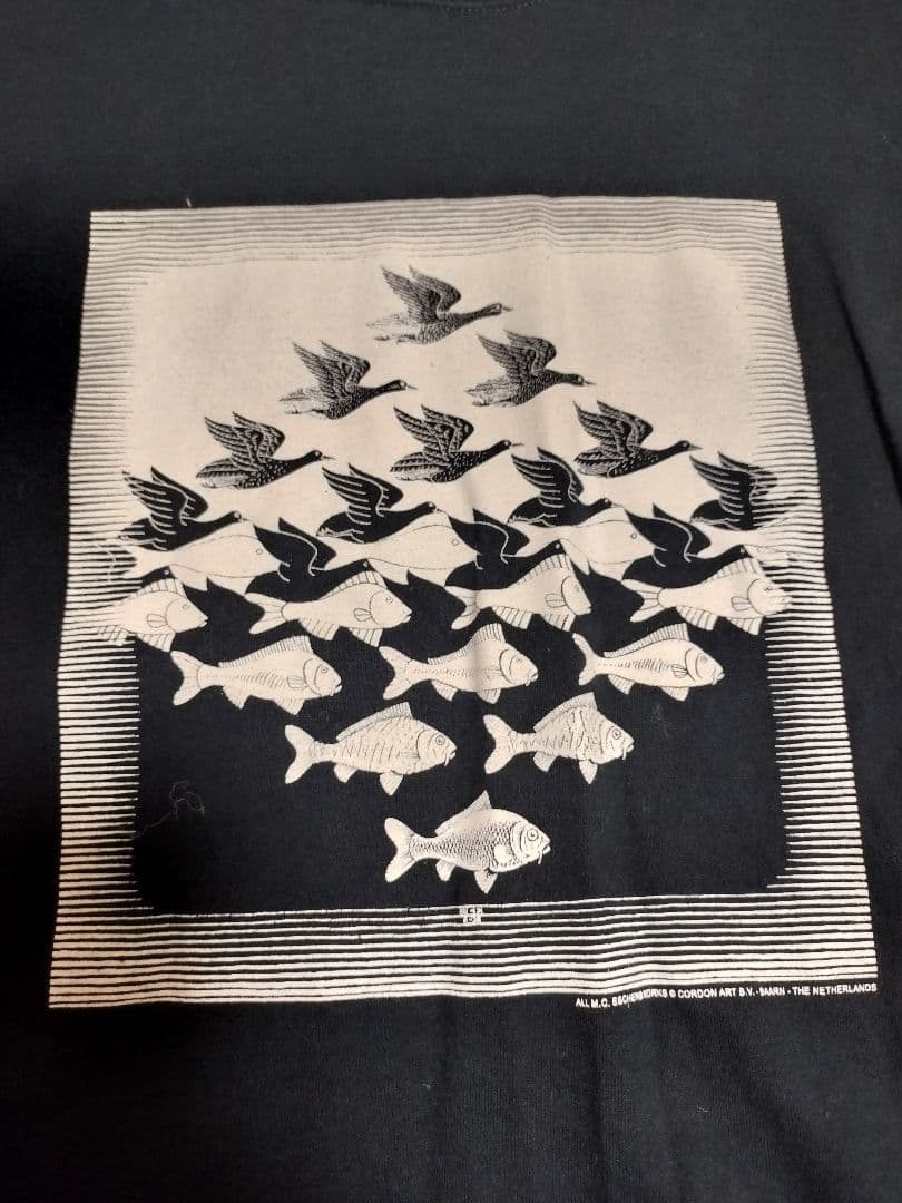 M.C.Escher M.C.エッシャー 空と水 だまし絵Tシャツ アートT