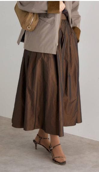 新品タグ付 IENA イエナ タフタ フレア スカート ボトムス