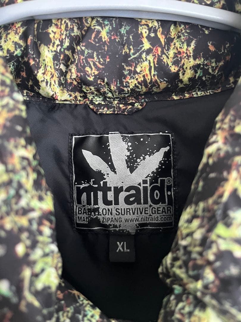 美品　XL nitraid　REALWEED ダウンベスト　リアルウィード