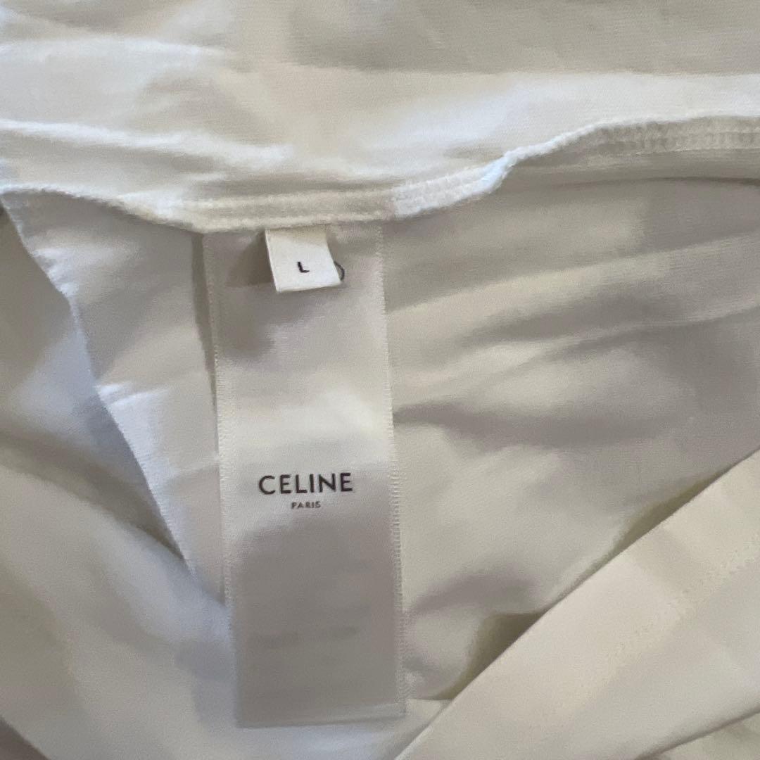 CELINE ホワイト Tシャツ L